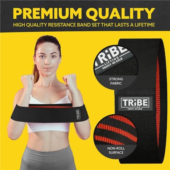 Fabric Resistance Bands for Working Out - Booty Bands for Women and Men - Picture 6 of 6